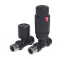 Radiator Valves TRV Round | Straight | Black