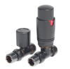 Radiator Valves TRV Round | Straight | Anthracite