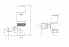 Radiator Valves TRV Round | Angled | White