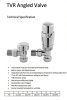 Radiator Valves TRV Round | Angled | Chrome