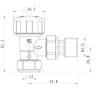 Radiator Valves TRV Round | Angled | Chrome