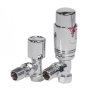 Radiator Valves TRV Round | Angled | Chrome