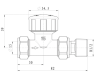 Radiator Valves TRV Round | Straight | Brushed Nickel