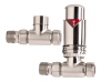 Radiator Valves TRV Round | Straight | Brushed Nickel