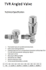 Radiator Valves TRV Round | Angled | Brushed Nickel