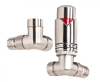 Radiator Valves TRV Round | Corner | Brushed Nickel