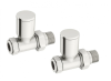 Radiator Valves Man. Round | Straight | Brushed Nickel