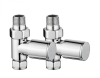 Radiator Valves Man. Round | Angled | Chrome