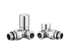 Radiator Valves Man. Round | Corner | Chrome