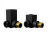 Radiator Valves Man. Square | Corner | Black