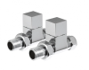 Radiator Valves Man. Square | Straight | Chrome