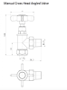 Radiator Valves Man. Crosshead | Angled | Chrome