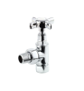 Radiator Valves Man. Crosshead | Angled | Chrome