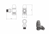 Radiator Valves TRV Chelsea | Satin Nickel