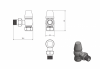 Radiator Valves TRV Chelsea | Pewter