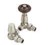 Radiator Valves TRV Chelsea | Satin Nickel | Corner