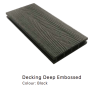 iCladd Decking Deep Embossed Black 5000 x 135 x 20mm