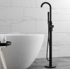 iCladd Freestanding Round Black Matt Bath Shower Mixer