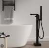 iCladd Freestanding Square Black Matt Bath Shower Mixer