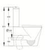 KDK Closed Couple Toilet - Rimless Flush