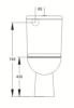 KDK Close Coupled Open Back Toilet