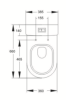 KDK Close Coupled D Shape Toilet - Rimless Flush