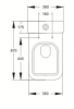 KDK Close Coupled Square Toilet Matt Black - Rimless Flush