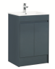 KDK 600mm Floor Standing Unit 100% Waterproof Pvc Dark Grey