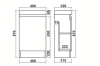 KDK 490mm Cloakroom Unit 100% Waterproof Pvc Gloss White