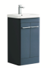 KDK 500mm Floor Standing Curved Unit With Two Doors 100% Waterproof Pvc Dark Grey