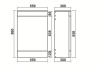 KDK 550mm Curved Wc Unit 100% Waterproof Pvc Gloss White