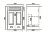 KDK 600mm Traditional Design Floor Unit 100% Waterproof Pvc Creamy White