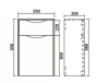 KDK 550mm Wc Unit Handleless Design 100% Waterproof Pvc