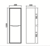 KDK 400mm Tall Unit With Two Handleless Doors 100% Waterproof Pvc