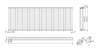 Senator Nirvana Designer Steel Radiator 600mm X1020 Double Anthracite