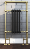 Oxford White, Anthracite Grey, Black With Brushed Brass Frame Traditional Designer Towel Radiator