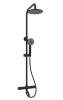 Black Round Thermostatic Rainhead Drencher Shower