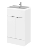 Hudson Reed Fusion White Gloss 500mm Vanity Unit & Basin (355mm Deep)