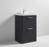 Parade 600mm Satin Anthracite Floor Standing Cabinet & Basin