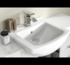 Nuie Mayford White Gloss 550mm Floor Standing Cabinet & Square Basin