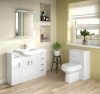 Nuie Mayford White Gloss 550mm Floor Standing Cabinet & Square Basin