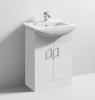 Nuie Mayford White Gloss 550mm Floor Standing Cabinet & Square Basin