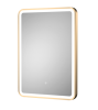 Nuie Hydrus Touch Sensor 700mm x 500mm Brushed Brass Framed Mirror