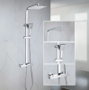 Brooklyn Square Thermostatic Shower - Chrome