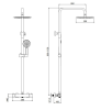 Maine Round Thermostatic shower - Chrome