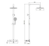 Maine Round Thermostatic shower - Brushed Brass