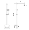 Brooklyn Square Thermostatic shower - Brushed Brass