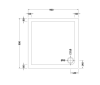 Pearlstone White Square Shower Tray 1000mm x 1000mm x 40mm