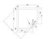 Pearlstone White Quadrant Shower Tray 1000mm x 1000mm x 40mm