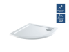 900mm x 900mm ICEstone Quadrant 30mm Shower Tray White